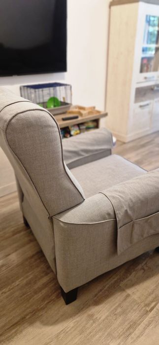 Fotoliu IKEA MUREN extensibil/rabatabil – gri – aproape nou
