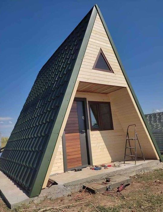 Cabana stil A-Frame, Foisoare, Terase si case din structura de lemn