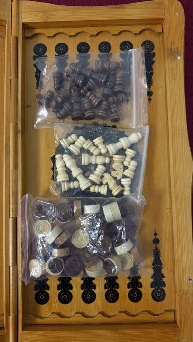 Нарды 3в1 дорожные