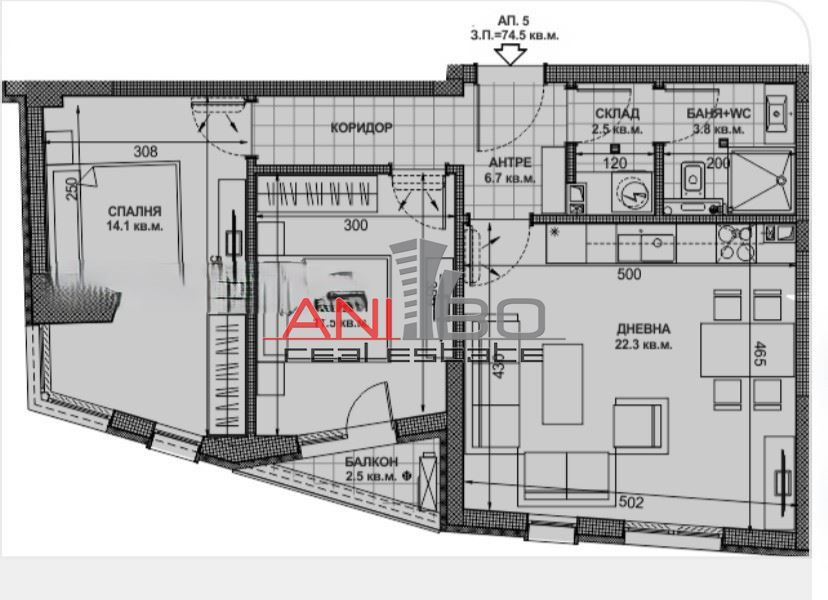 3-стаен в Варна-Лятно кино Тракия площ 93 цена 289