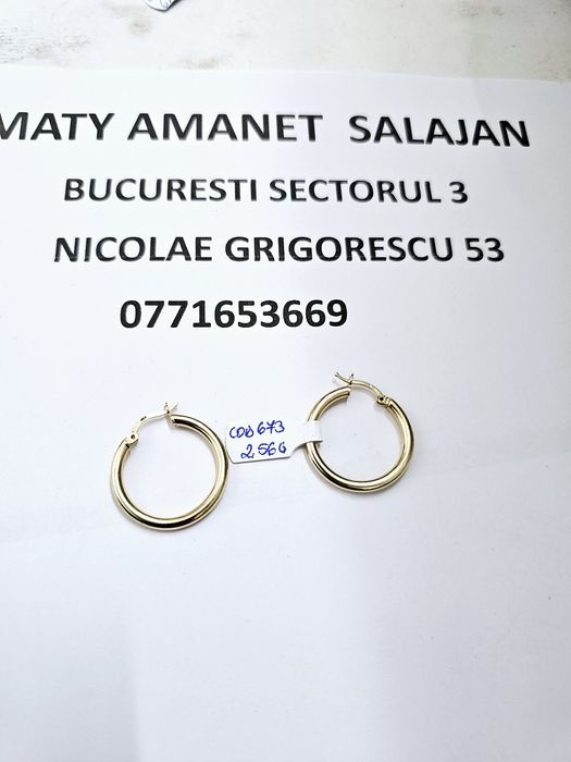 Vand cercei din aur 14 k 2.56 g cod 673