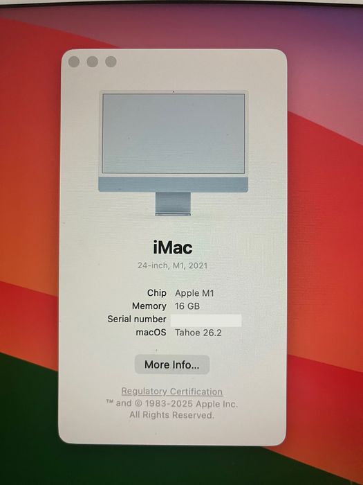 Apple iMac 24” 2021 16RAM 1TB SSD