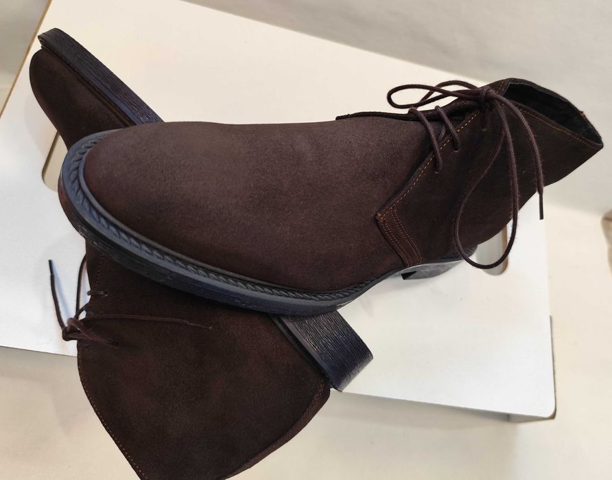 Ghete lace up chukka 43 39 40 Old Signature NOI piele naturala suede