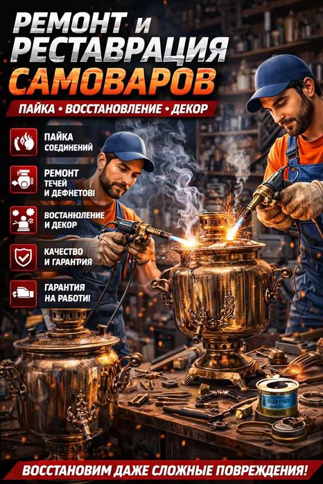 Ремонт самоваров Реставрация самовара