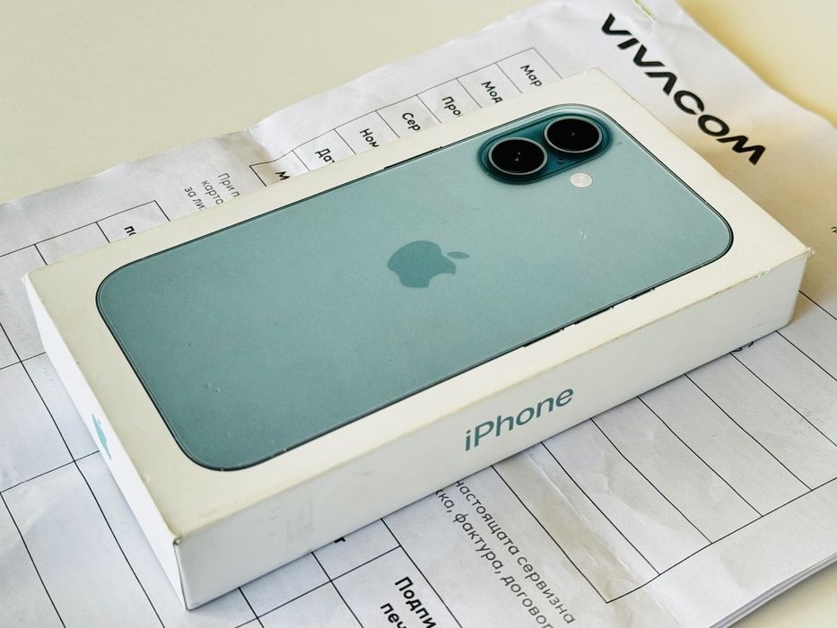 НОВ! Iphone 16 128GB Green Гаранция 2 години