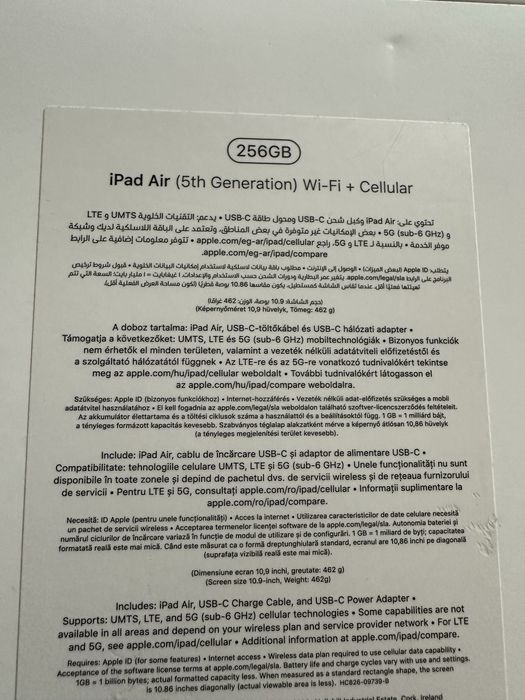 Ipad AIr 5 th generation wi- fi + cellular