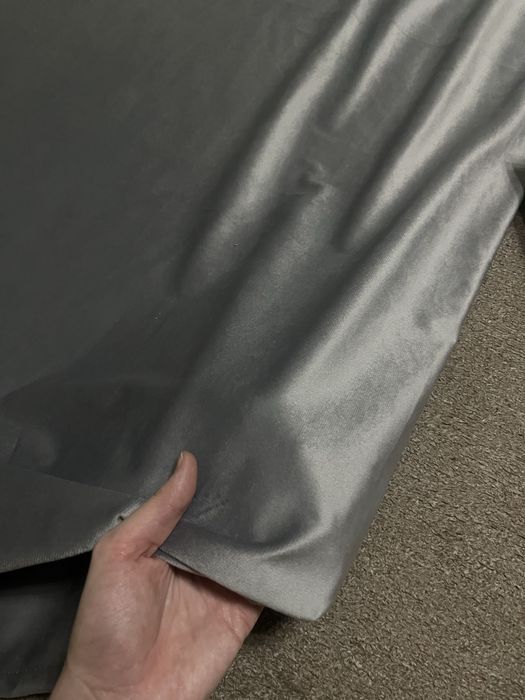 Портьеры серые  велюр