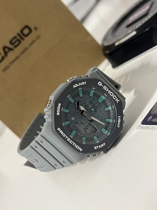 Ceas Casio G-Shock GA-2100 Grey // Tiffany Blue