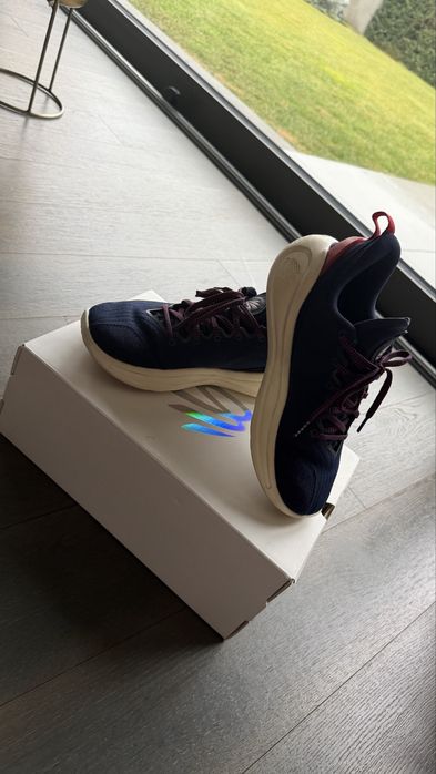 Adidasi baschet  Curry 12 USA white si blue navy