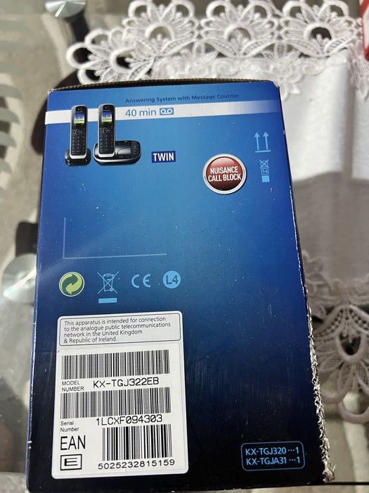 Panasonic KX-TGJ322 Telefon fără fir Negru