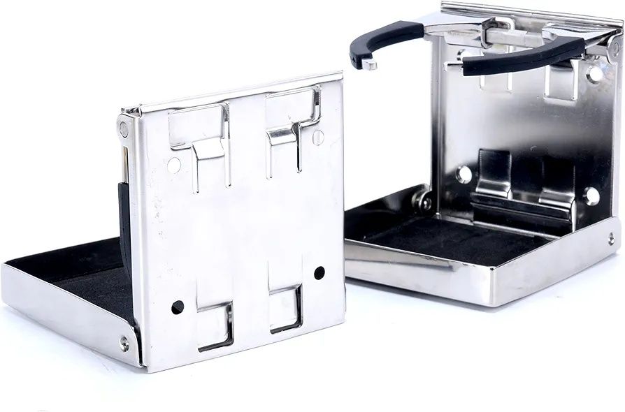 Регулируема сгъваема стойка за чаши BOOMSTART, неръждаема стомана, 2бр