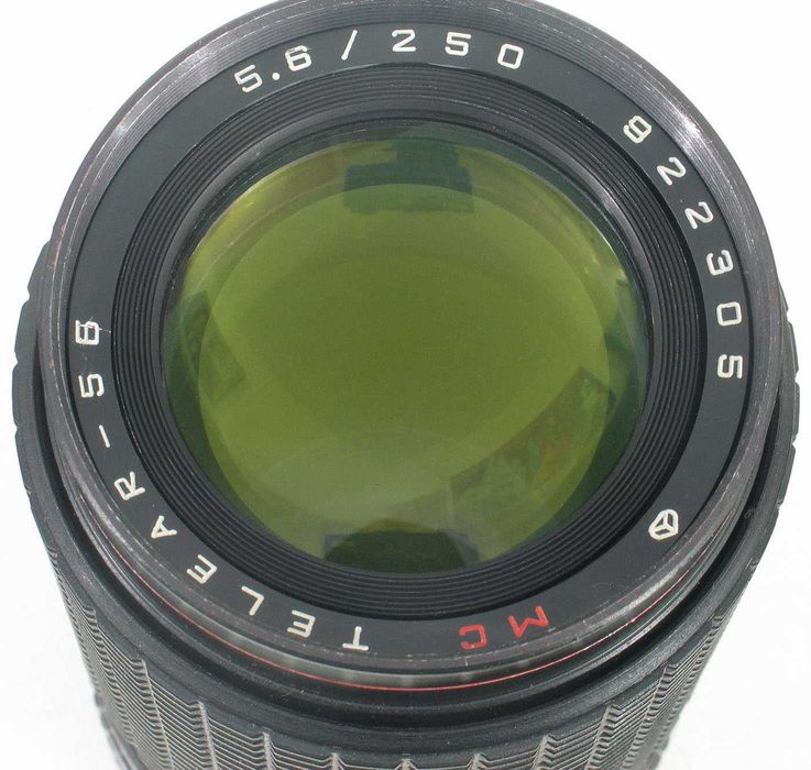 Obiectiv foto teleobiectiv Telear-5 250mm F5.6 pentru Kiev 88 film 6x6