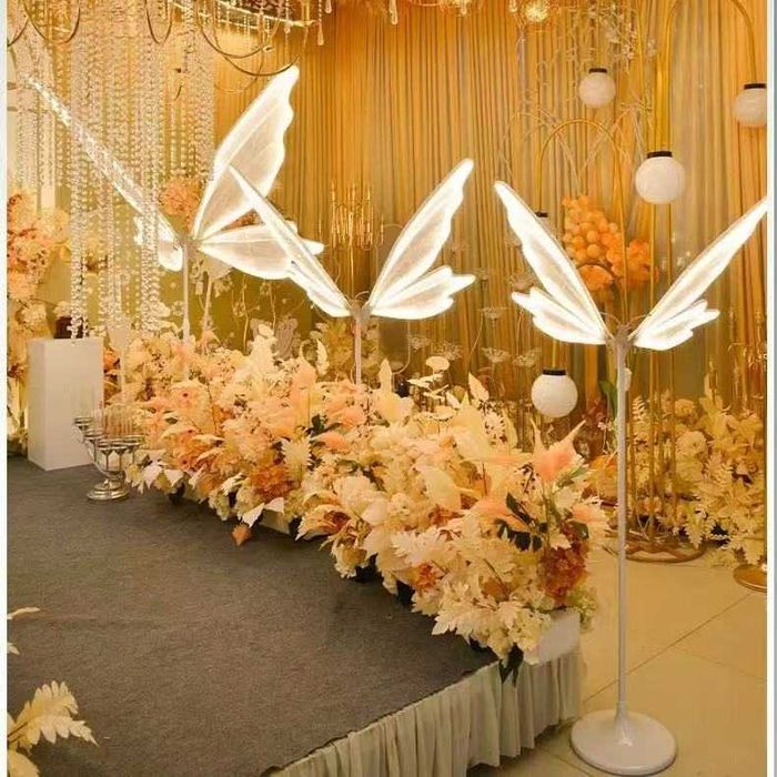 Set 2 fluturi decorativi LED pentru evenimente lumina calda