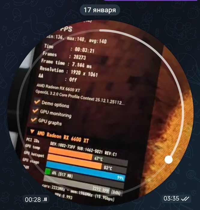MSI Radeon RX 6600 XT 8GB | Yaponiyadan keltirilgan | Ideal holat