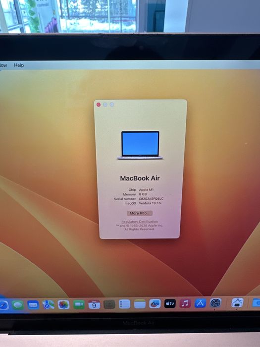 Apple MacBook Air 13” 2020 M1 8GB 256GB ID-XXL8160