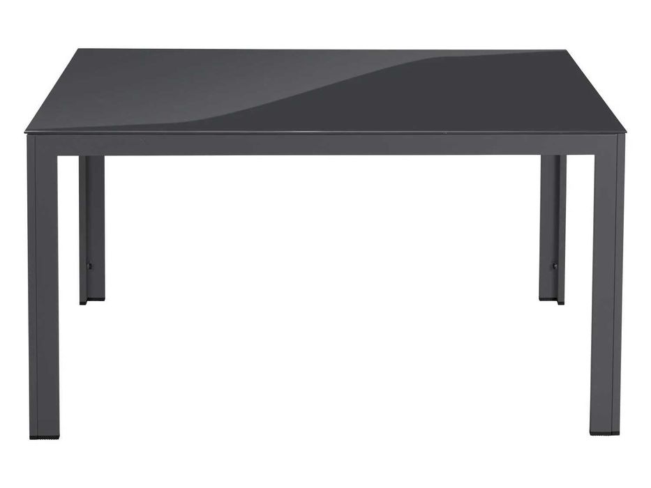 Алуминиева градинска маса със закалено стъкло Сива