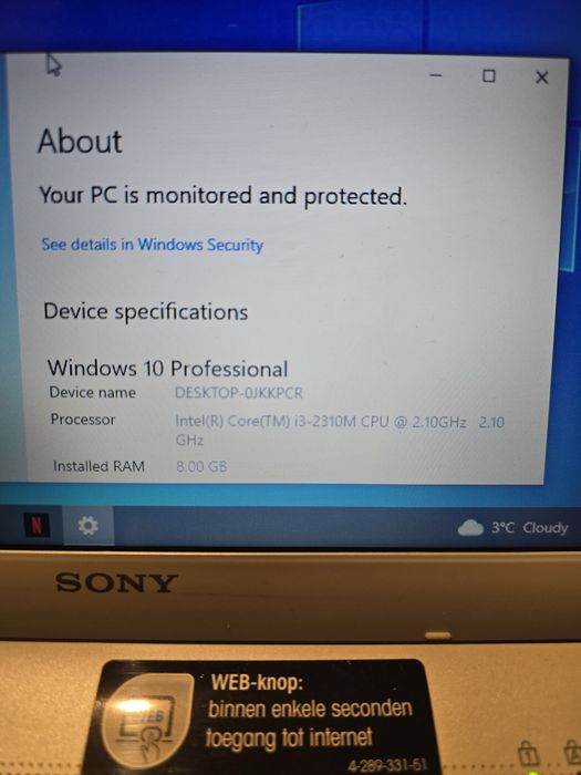 Vând Laptop Sony Vaio Pcg-71911M