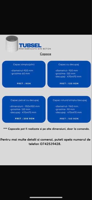 Tuburi din beton (fântâni, fose,sahturi)
