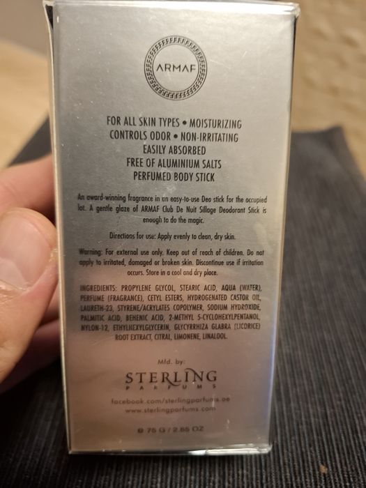 Club de nuit deodorant stick