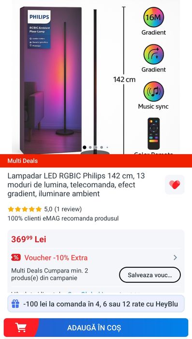 Vand lampa+banda Led  Philips    +baterie Grohe Germania