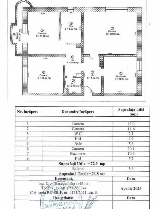 Apartament 3 camere 73mp | Zona Terezian | Balcon & boxa