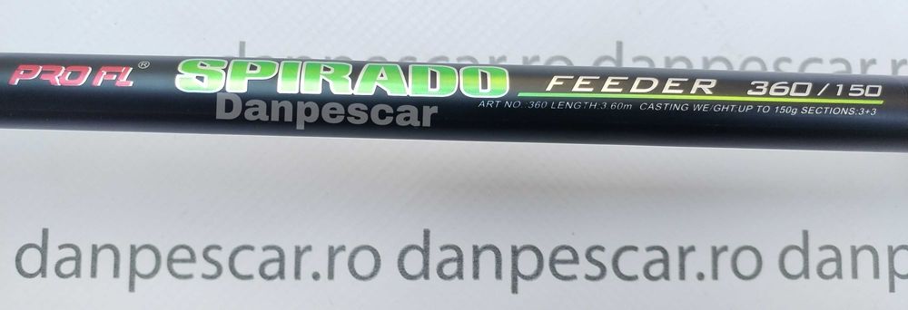 Lanseta PRO FL SPIRADO Feeder 3,60 metri Actiune:150gr