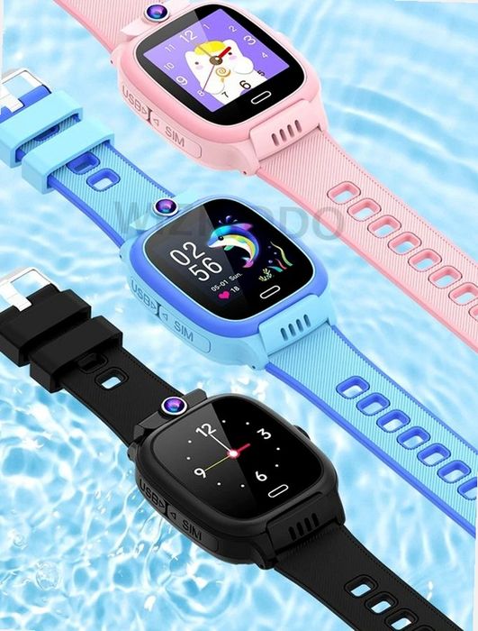 Смарт часы для мальчика синий с видеосвязью и защитой по IP67