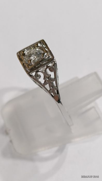 Vind inel din aur 14kt cu diamant 0, 30ct