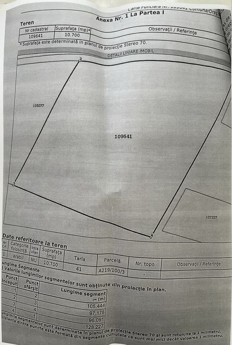 Vand Teren Extravilan langa Sere 10700 mp Tuzla