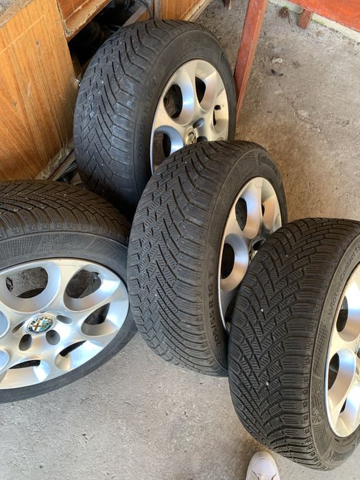 Cauciucuri continental si jante pe 16 alfa romeo 205/55/R16 T iarna!