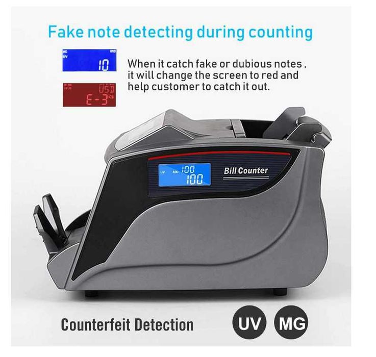 Банкнотоброячна машина с UV и MG проверка, външен дисплей, 1000 банкноти/мин – професионален модел
