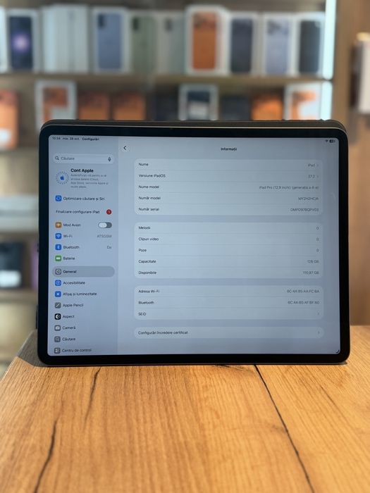 iPad Pro Gen 4 12,9-INCH 128Gb WIFI/Baterie90%/Garantie 12 luni @atsgsm.ro