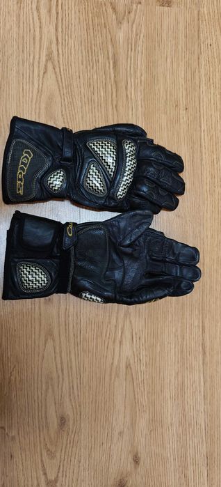 Vând Pantaloni Moto Piele Neagră cu Șireturi Laterale și Capse