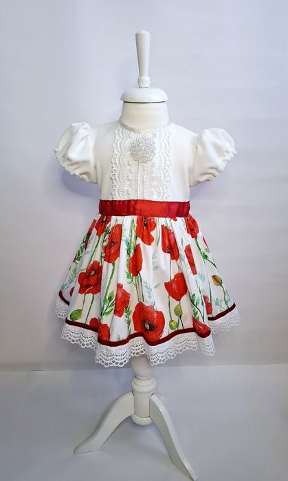 Rochita cu maci, 1-2 ani, handmade, 150 lei