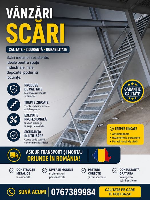 Scări metalice galvanizate