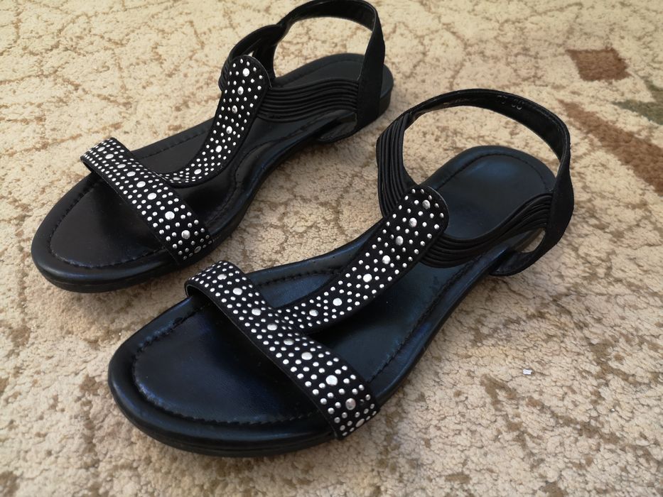 Sandale negre Jenny Fairy marimea 38