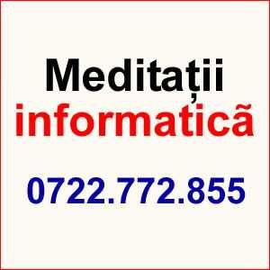 Meditatii informatica, pregatire bacalaureat