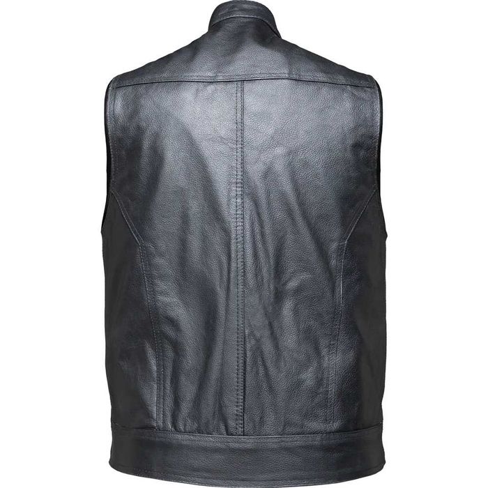 Vesta moto de piele de vaca Noua Black Highway