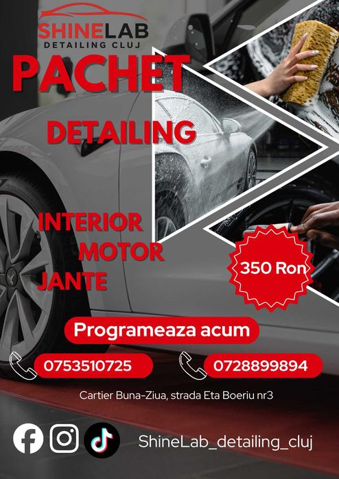 Polish & Detailing Auto Profesional| Faruri, Interior, Ceramică| Cluj