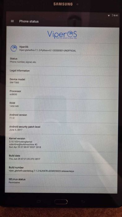 Vând Tableta Samsung Galaxy Tab E Android 7, 9.6 inch