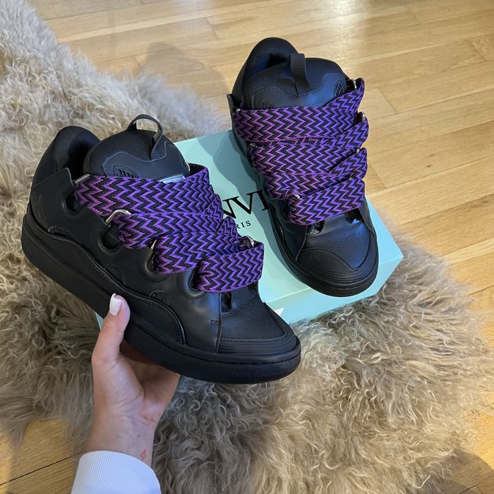 Lanvin Curb Lace-Up Sneakers