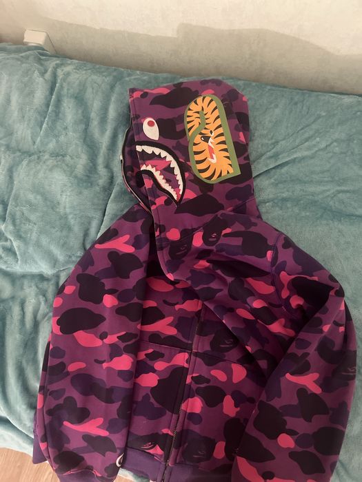 кофта на замке Bape теплая с начесом