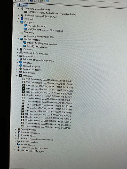 Мини компьютер игровой intel NUC11BTMi9