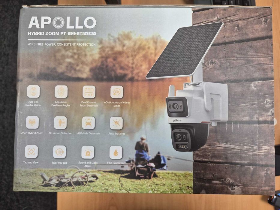 Camera supraveghere IP Dahua PTZ, 3+3MP, 4G, panou solar 8W, 65Wh, 6x, PTS2649C-PRO, SIGILAT !!