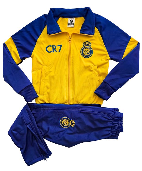 Детски футболен комплект Роналдо дълъг екип Ал Насър Al Nassr Ronaldo