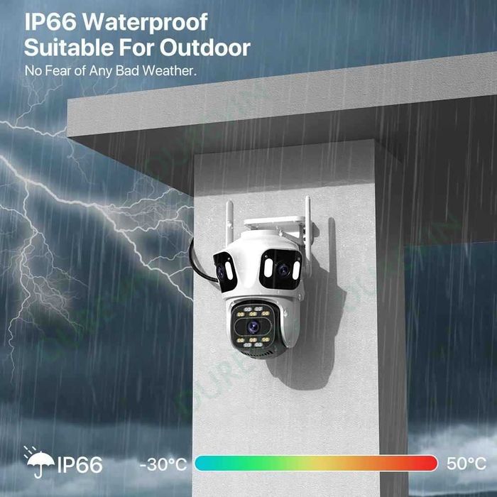 Камера с 3 обектива 12MP 4K 5X Zoom WiFi PTZ IP Външна Камера ICSEE