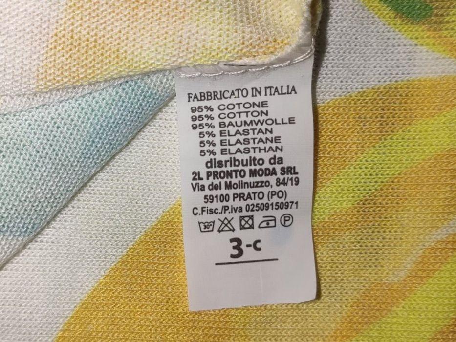 Дамска блуза на цветя, памук, Made in Italy