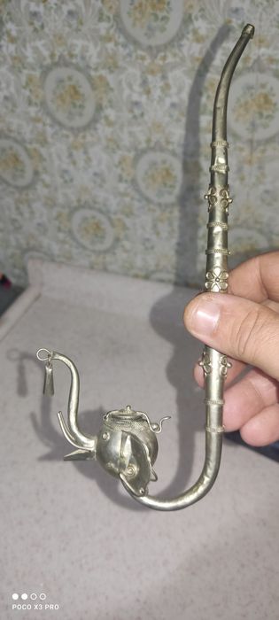 Лот антични посребрени лули за украса три броя