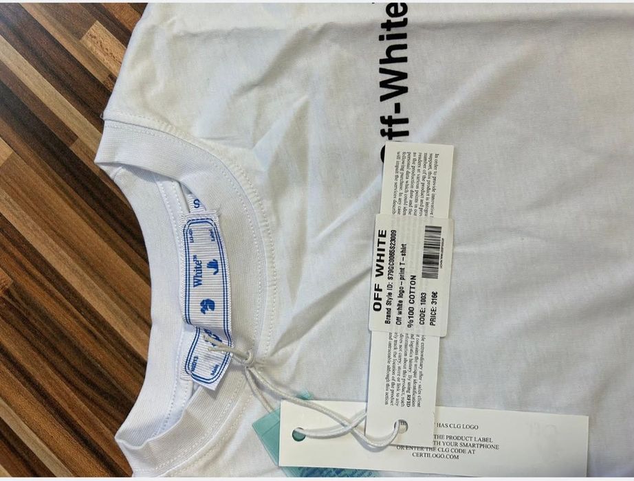 Tricou Off White nou alb