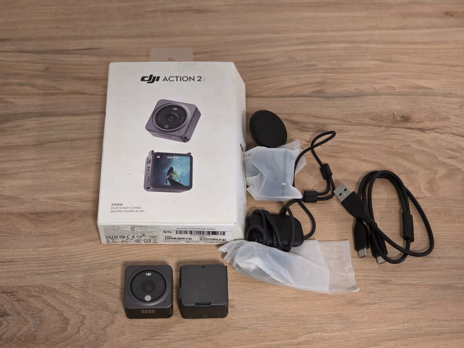 DJI Action 2 Dual-Screen Combo – Отлично състояние, пълен комплект